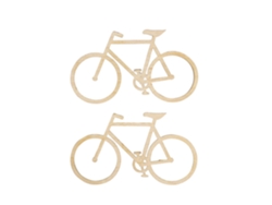 2 bicicletas de madera para decorar 10 cm RAYHER