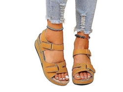 2026-sandalias Romanas Ortopédicas De Playa Para Mujer Con Suela De Elastómero Termoplástico, Velcro, Antideslizantes Y Transpirables