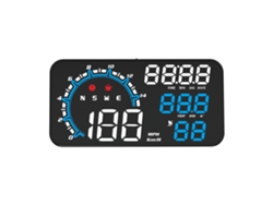 Pantalla Gps Universal 5.5" – Velocidad, Altitud, Datos De Conducción, Reloj – Azul Y Blanco