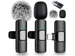 Mini micrófono inalámbrico Bluetooth para smartphones con reducción de ruido, ideal para grabar vídeos. Tommy01