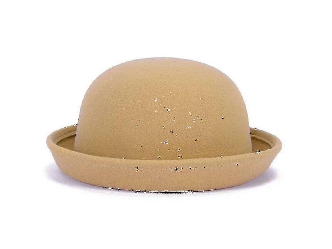 Sombrero Bombín De Fieltro De Lana Moderno Para Mujer En Color Liso.