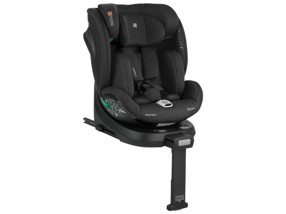Silla de coche KIKKABOO 40-150 cm i-Twist i-SIZE Negro