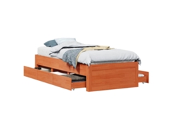 Maison Exclusive - Cama Sin Colchón Con Cajones Madera De Pino Marrón 90x200 Cm