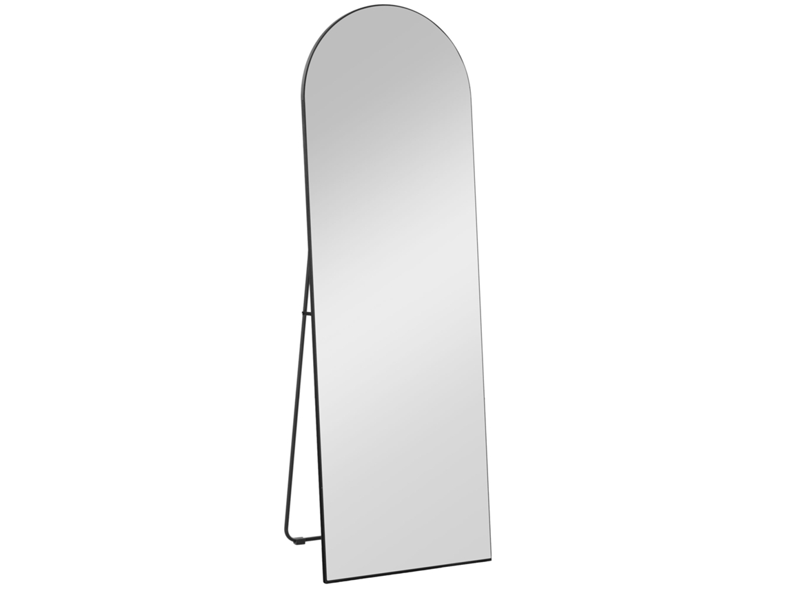 Espejo De Cuerpo Entero De 150x50cm, Arqueado, Irrompible, Negro.