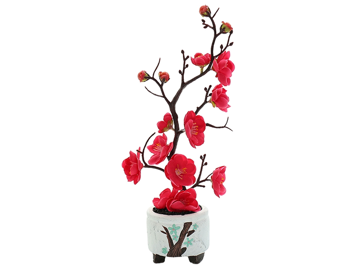 Flores de simulación, plantas verdes, plantas en macetas, decoración de ciruelas, para el hogar. TRUYUETY