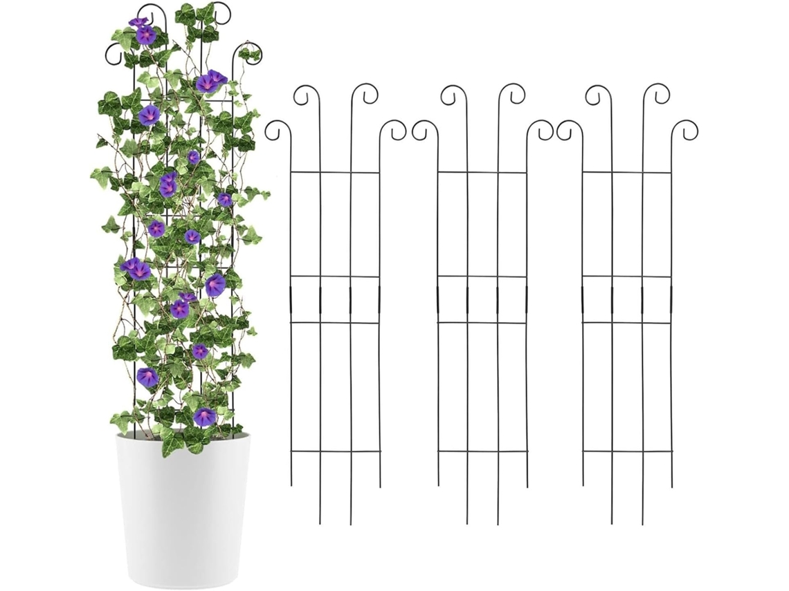Enrejado Para Plantas – Decorativo, Soportes Altos Ajustables, 81,3 Cm, Jardinera Elevada, Espaldera Para Plantas, Para