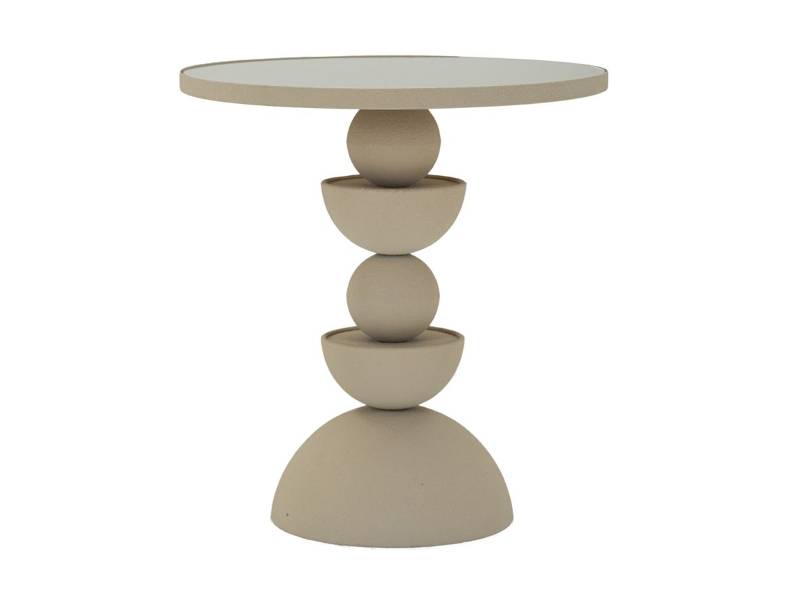 Mesa de centro Mf799, metal, beige, 40,5 x 40,5 x 42 cm, Epikasa