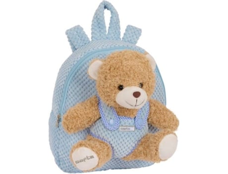 Mochila Infantil Osito SAFTA Pastel Azul