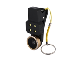 Lente Micro De Ángulo Amplio Fish-eye Clip-on 4 En 1 Con Luz De Relleno Led De Selfie Para Smartphone, Color Oro