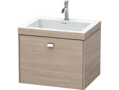 Lavamanos DURAVIT Brioso de 60,0x48,0 cm 1 cajón sin rebosadero con banco para grifos 1 agujero para grifos