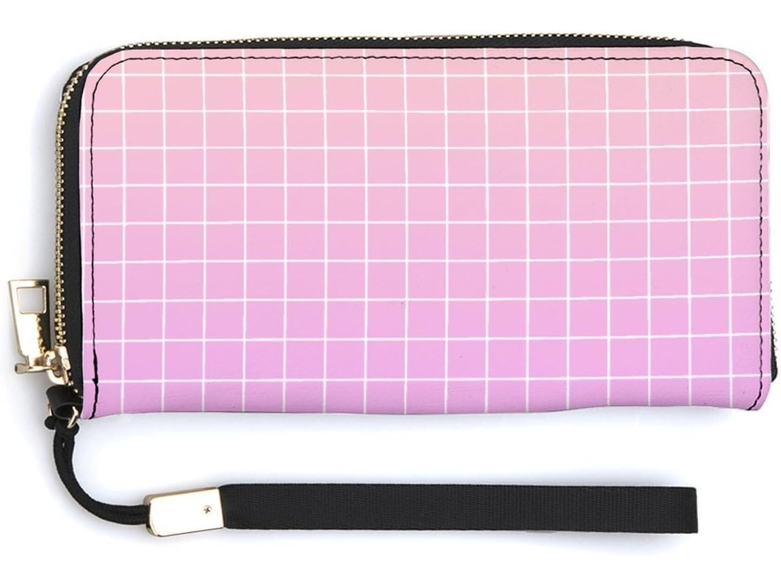 Cartera Cuero Con Cremallera Para Mujer Diseño Estampado