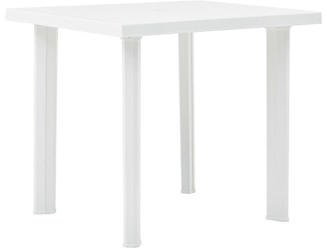 Mesa de jardín VIDAXL Blanco Plástico (80x75x72 cm)