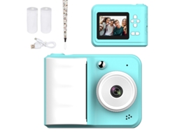 Cámara De Impresión Instantánea Para Niños, Pantalla De 2,4 Pulgadas Y 1080p, Con 2 Rollos De Papel, Azul Digitallab
