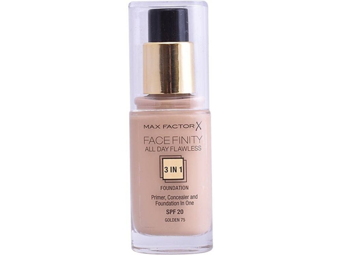 Base MAX FACTOR Facefinity Flawless All Day 3 Em 1 Fundición 75 Golden