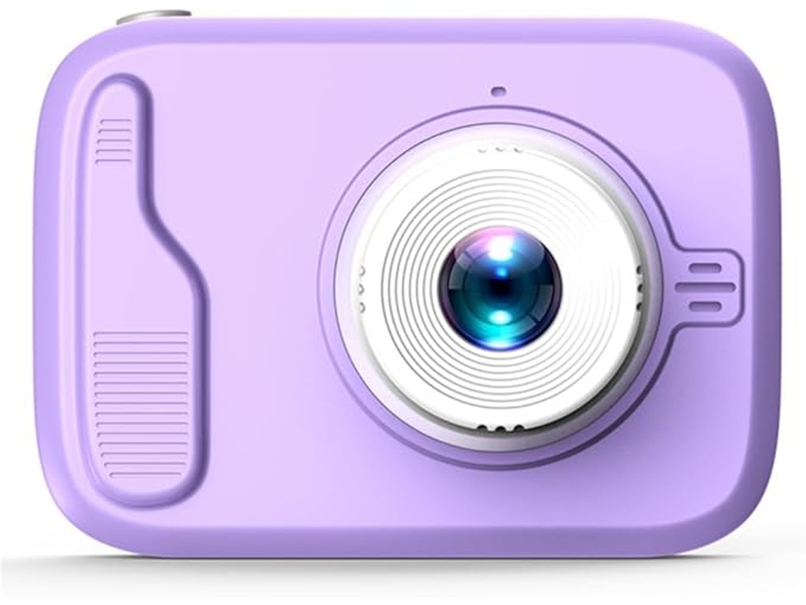 Cámara digital para niños, 20 millones de píxeles HD, doble enfoque automático, color morado y azul
