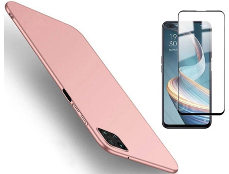 Carcasa y Protector de Pantalla Oppo Reno 4 Z 5G Rosa