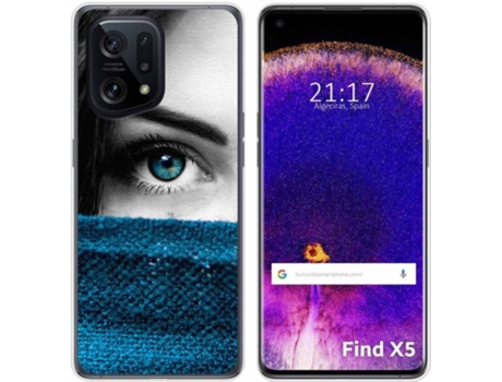 Carcasa para Oppo Find X5 5G TUMUNDOSMARTPHONE Dibujos Ojo Multicolor