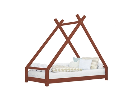 Cama tipi infantil TAHUKA 120 x 200 rojo ladrillo BENLEMI