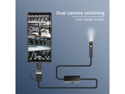 Endoscopio De 5,5 Mm, 1080p, Cámara Endoscópica Industrial Ip68 Con 9 Led Ajustables E Interfaz 3 En 1 Tipo-c/android/usb (cable Rígido De 2 M).