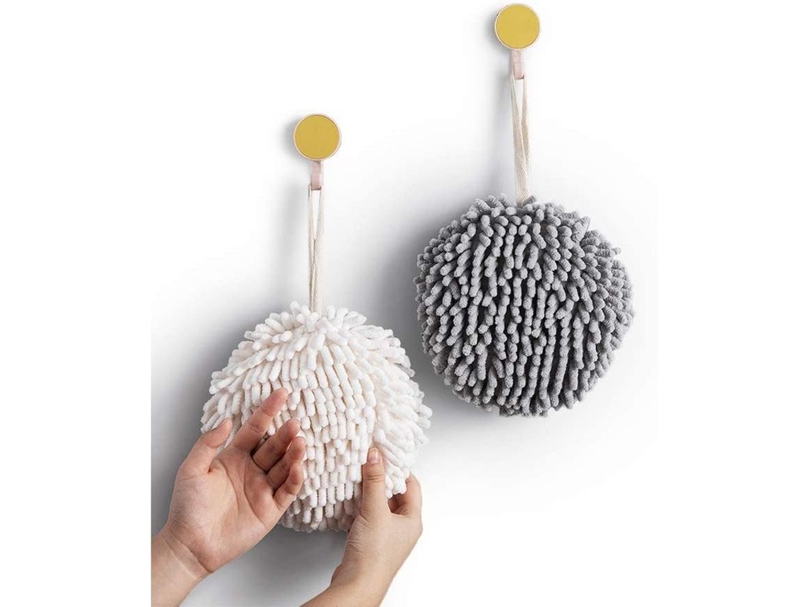 Juego De Toallas Blancas Y Grises - 2 Piezas, Decorativas Y Prácticas Para El Baño Y La Cocina.