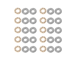 Juego De 10 Rodamientos Axiales De Bolas De Acero En Miniatura F7-15m De 7x15x5 Mm De Alta Precisión.