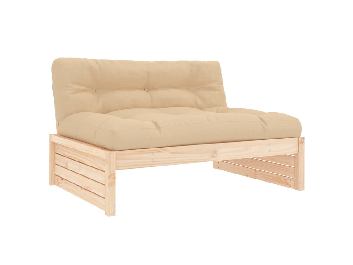 Sofá Central VIDAXL Marrón Madera (120x80 cm)