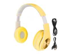 Auriculares Inalámbricos Bluetooth Con Reducción De Ruido Plegables Sobre La Oreja Color Amarillo