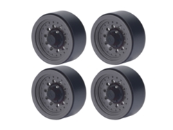 Conjunto De Rodas Rc Beadlock 1.9 Polegadas Alumínio 1/10 Para Axial Scx10 I Ii Iii Cinza