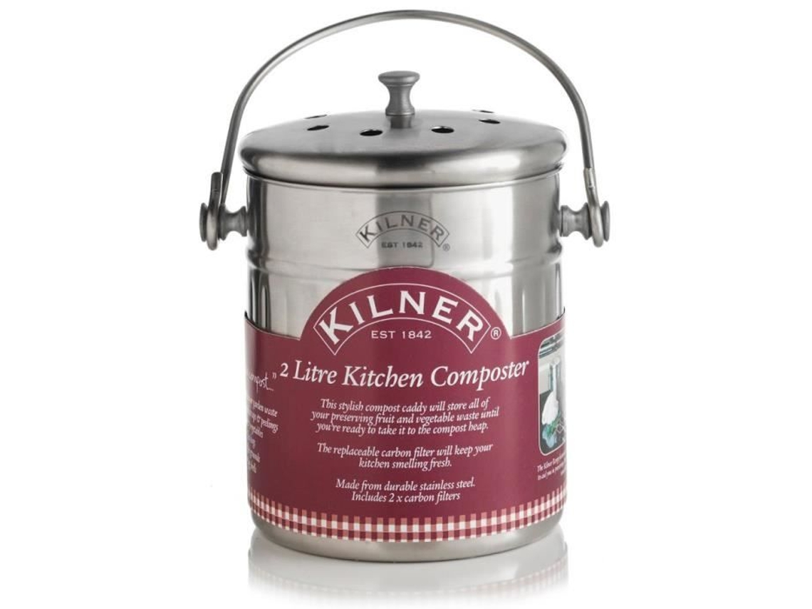 Compostor En Inox Con 2 Filtros De Carbono 2l Accesorios Kilner
