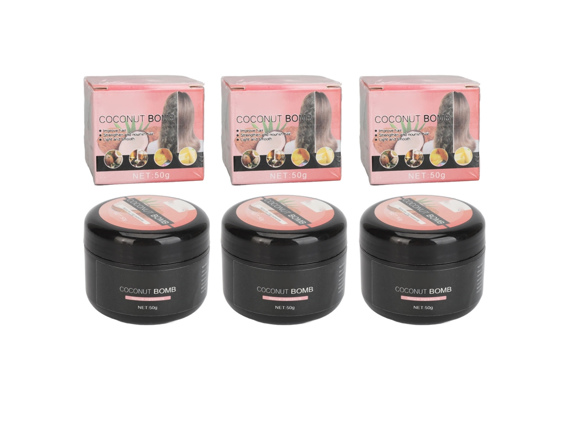 Paquete de 3 mascarillas hidratantes y nutritivas para cabello seco y dañado: reparan el encrespamiento y los enredos.