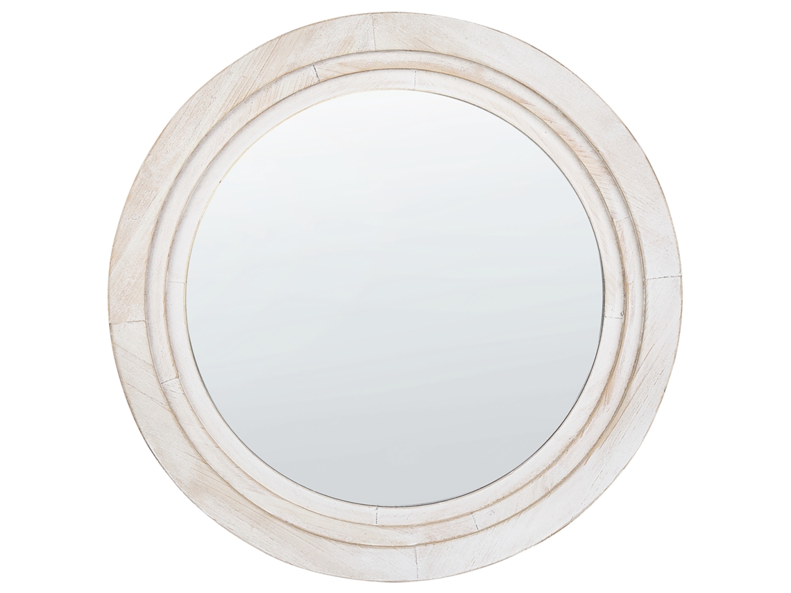 Espejo decorativo BELIANI Delicias de MDF Blanco 60x3x60