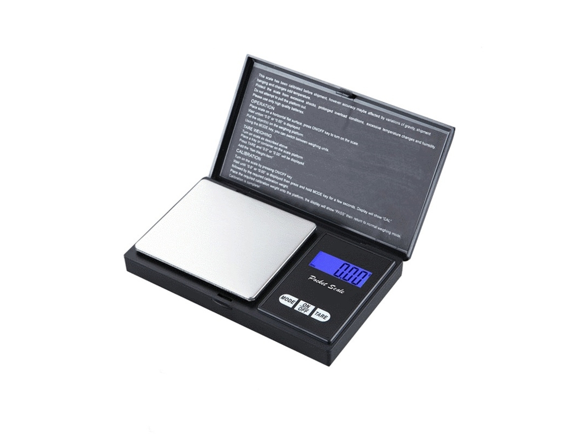 HYMNORA Báscula electrónica mini para joyas, precisión 0.01g, hasta 500g, ideal como regalo
