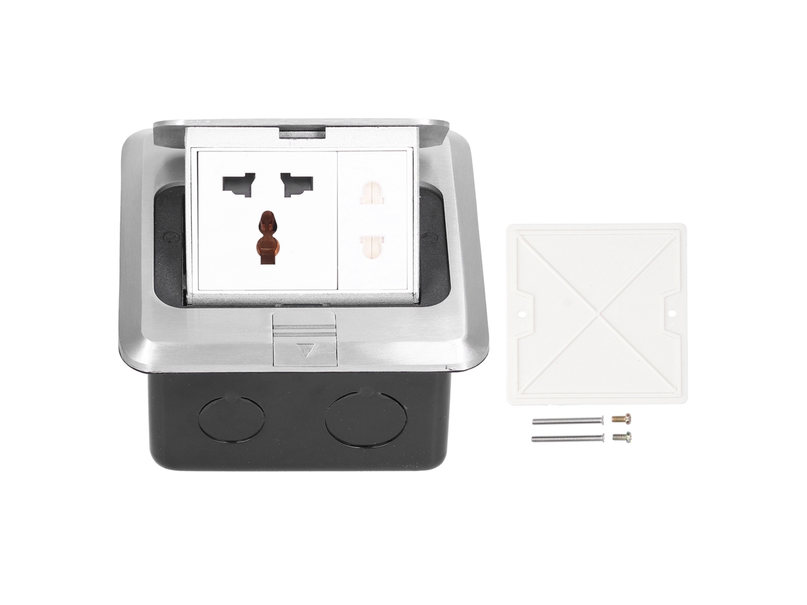 Tomacorriente Eléctrico De Piso Emergente Ip40 De 250 V Y 13 A Con Caja De Montaje Para Cocina/oficina