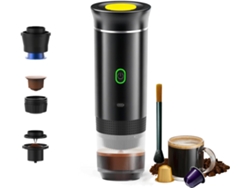Cafetera espresso portátil, cafetera autocalentable de 7500 mAh, compacta para viajes en automóvil, RV o oficina.