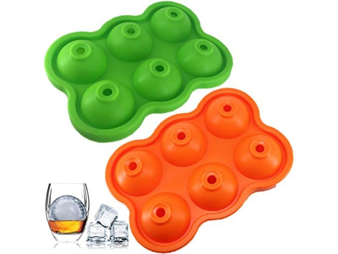 Bandeja de silicona para cubitos de hielo con tapa, 2 unidades, 45 mm de largo, apta para lavavajillas, multiusos, libre de BPA.