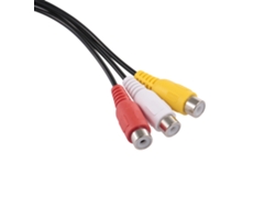 Cable Adaptador De Audio Y Video Av De Jack De 3.5 Mm A 3 Enchufes Hembreros Rca