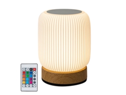 2026-lámpara De Mesa Tocable Con Textura De Madera Luz Nocturna Ambiente Portátil Con Batería Integrada Para Dormitorio