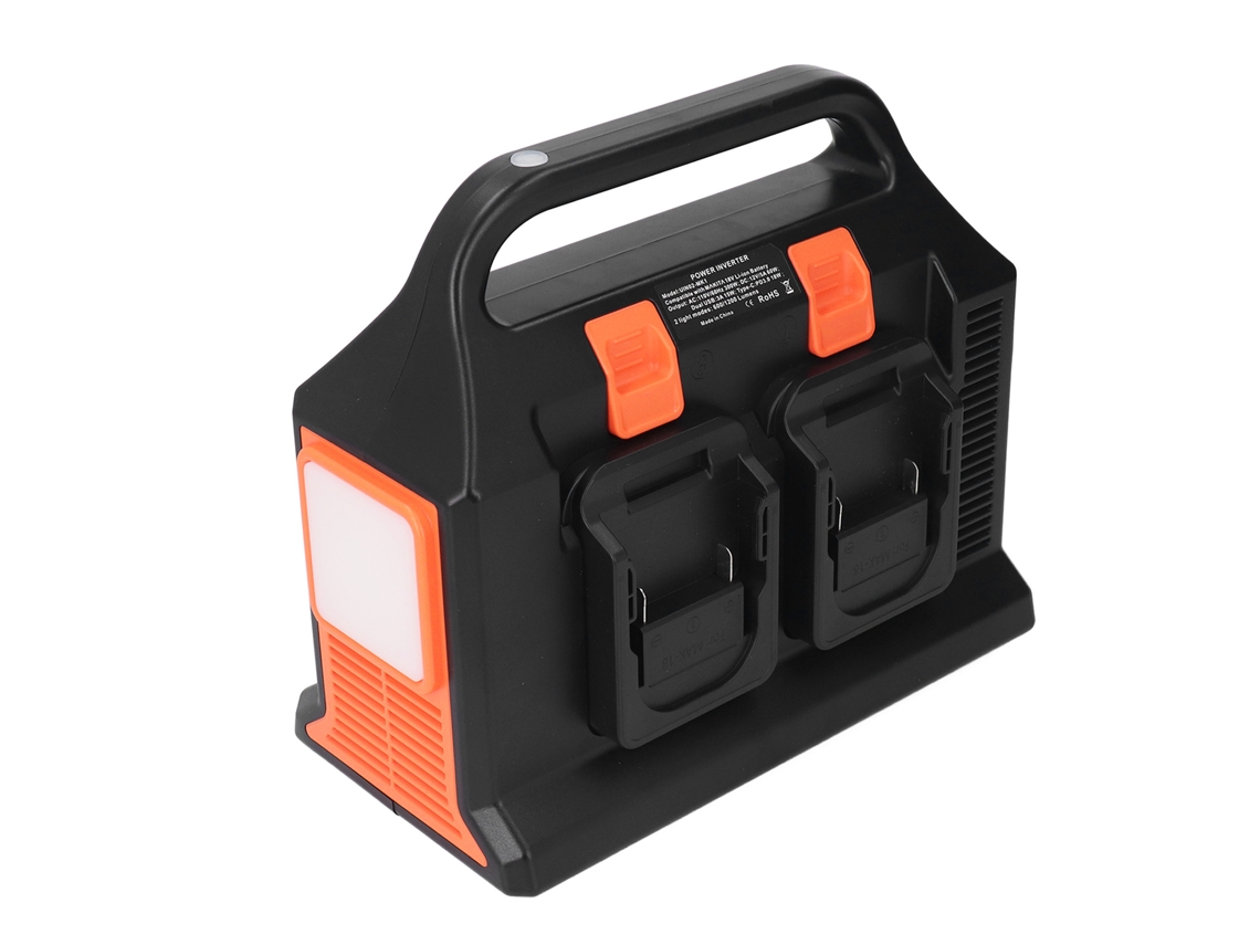 Inversor de corriente portátil de 300 W para batería de 18 V: 110-120 V CA. Accesorio para herramientas de coche - Naranja