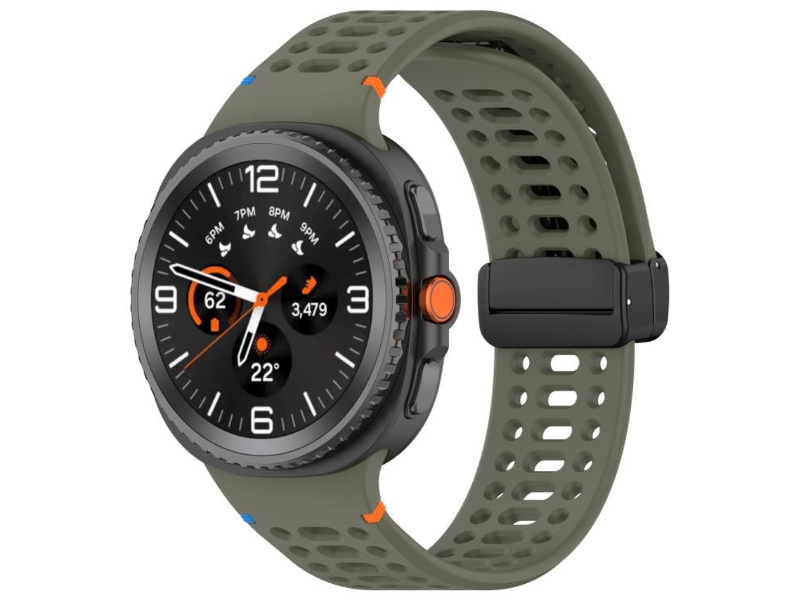 Correa de silicona negra con cierre magnético para Samsung Galaxy Watch 8 / 8 Classic