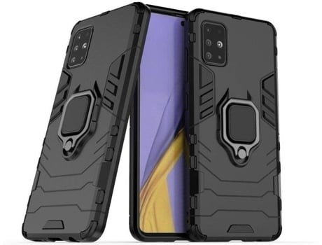 Carcasa Samsung Galaxy A71 HFS-HOUSE Kickstand Negro