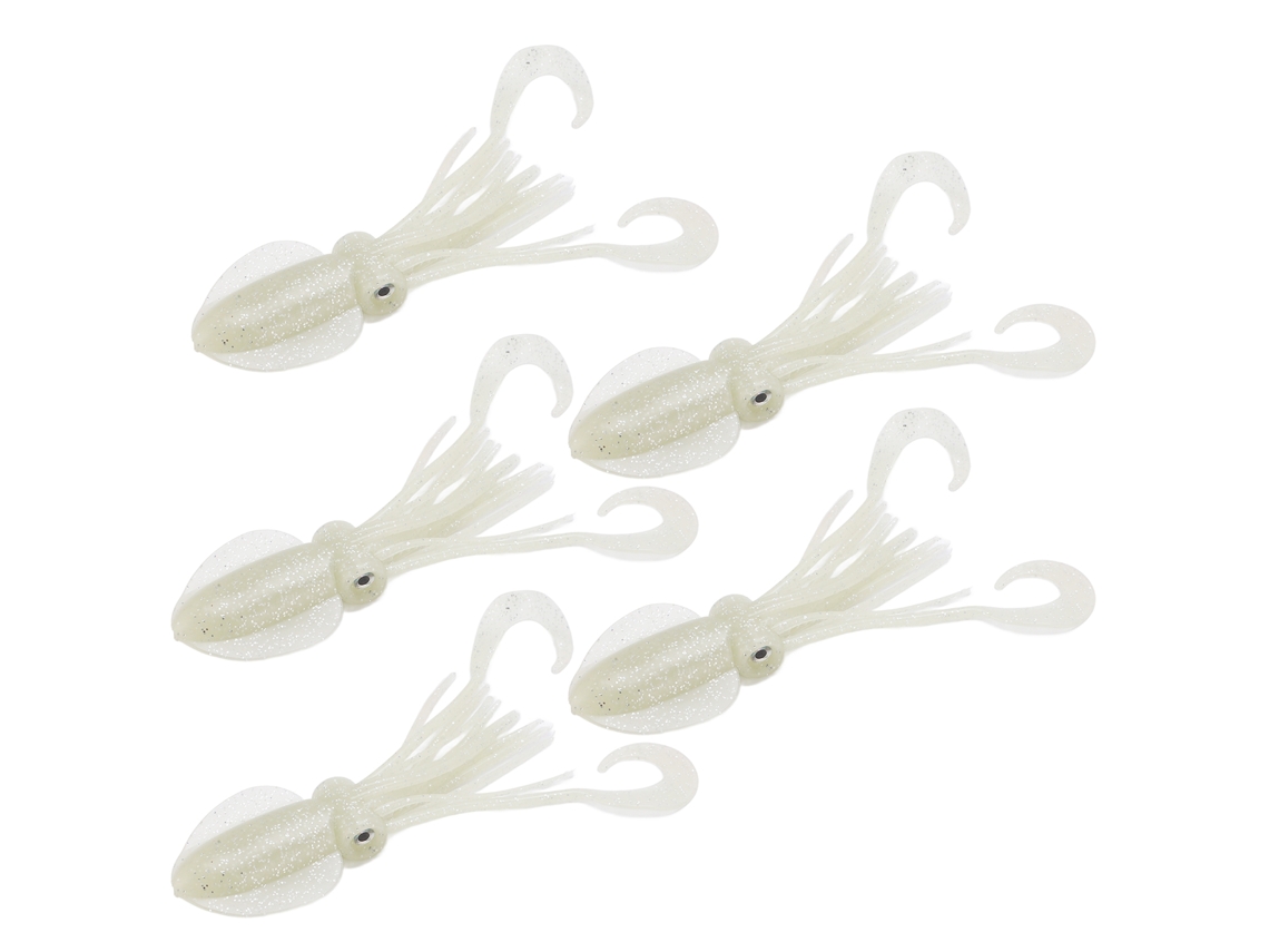 Danu26-5 Piezas Señuelo Pulpo Suave Luminoso Para Pesca En Salada Oceánica, Aprox. 18cm/7.1in
