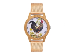 Reloj De Pulsera De Cuarzo Unisex Moda Silicona Malla Oro Rosa