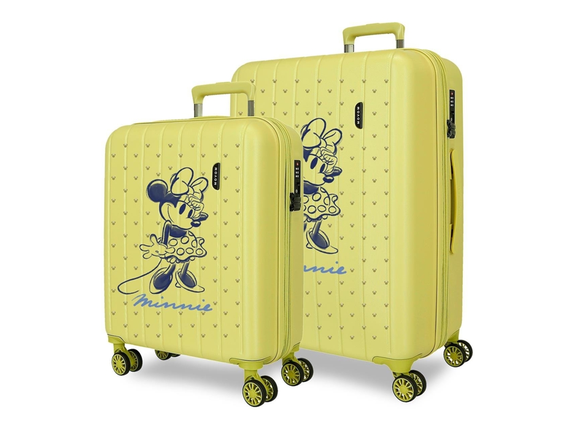 Juego de maletas Minnie Line ABS con capacidad de 84,24 l, color amarillo Disney