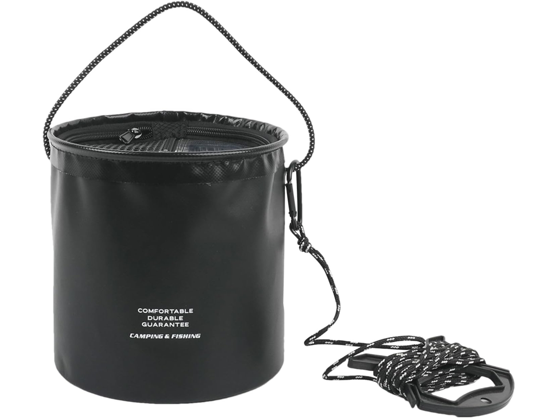 Cubo Para Cebo Vivo – Cubo De Pesca De 4 Litros Con Cordón, Contenedor Portátil Para Guardar Señuelos De Pesca