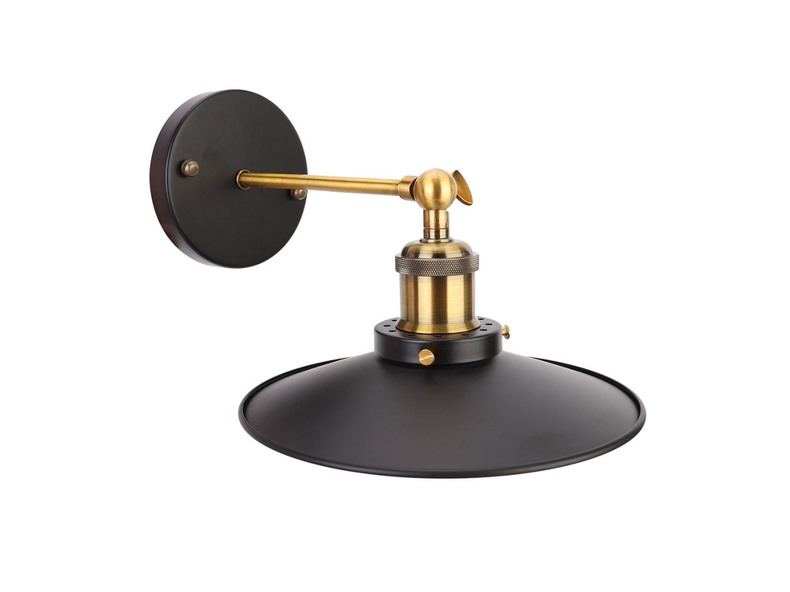 Aplique De Pared Hierro Estilo Retro Con Casquillo E27/e26 Para Cafetería, Bar O Pasillo.