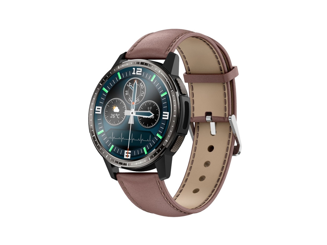 Reloj inteligente con monitor de frecuencia cardíaca, color marrón Bestvite