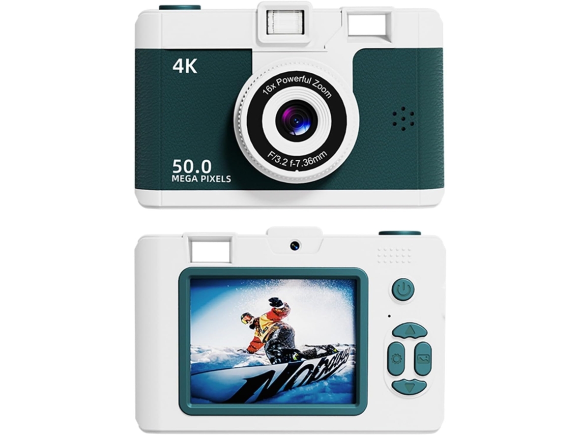 Cámara De Vlogging Wifi 5k Con Zoom De 16x, 1080p, Pantalla Integrada De 180° Y Luz
