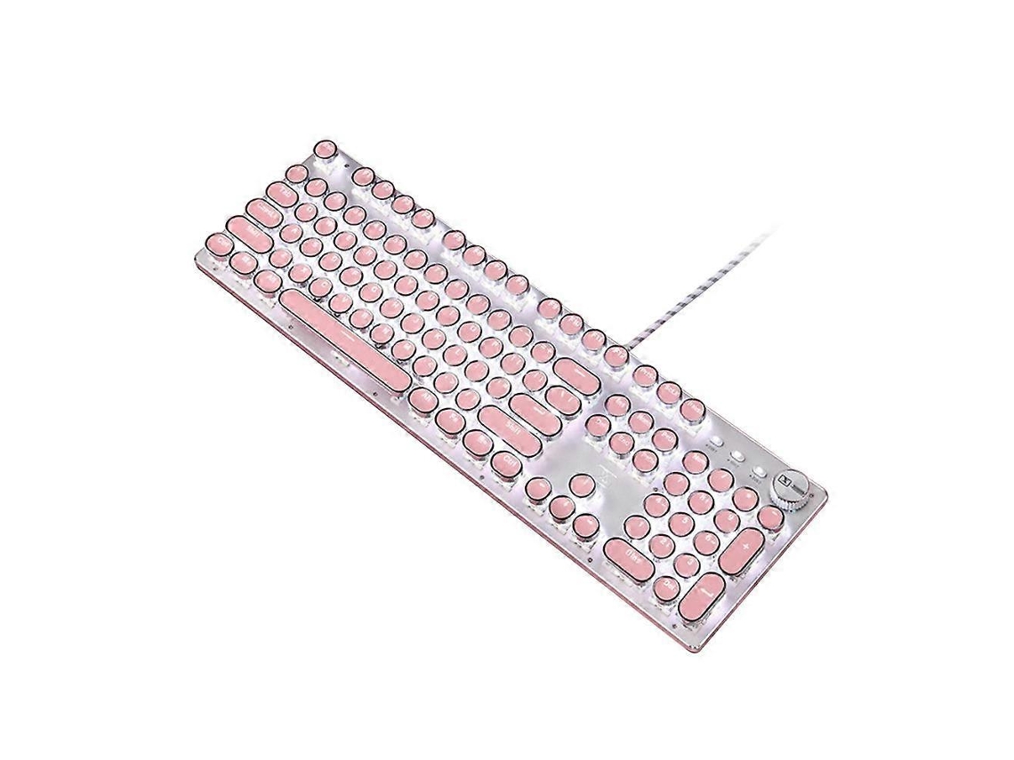 Teclado mecánico para juegos con retroiluminación LED de 104 teclas, con cable USB para PC con Windows Everley891