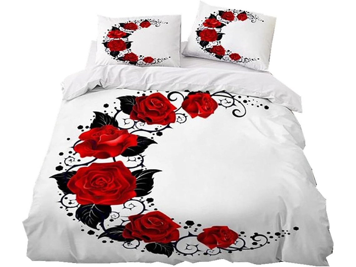 Juego Ropa Cama Funda Nórdica Estampado Microfibra Almohada Cama 50x75 Cm 220x240 140x200 200x200