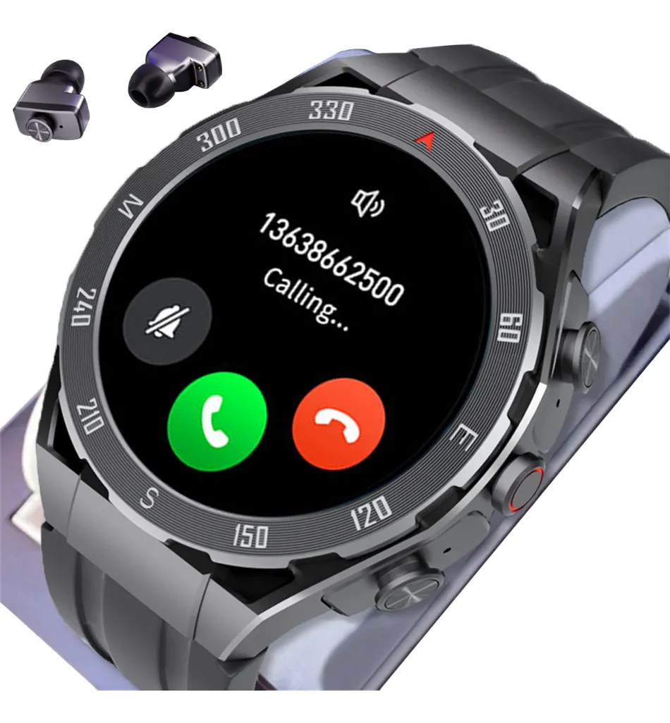 Reloj inteligente dos en uno 4G con auriculares Bluetooth para llamadas Evayotoy